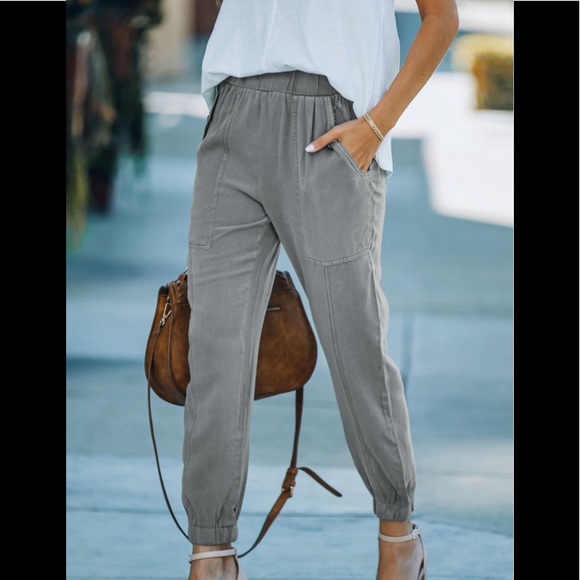 1 Left! *Casual Elastic Waist Joggers w/Pockets - Picture 3 of 5